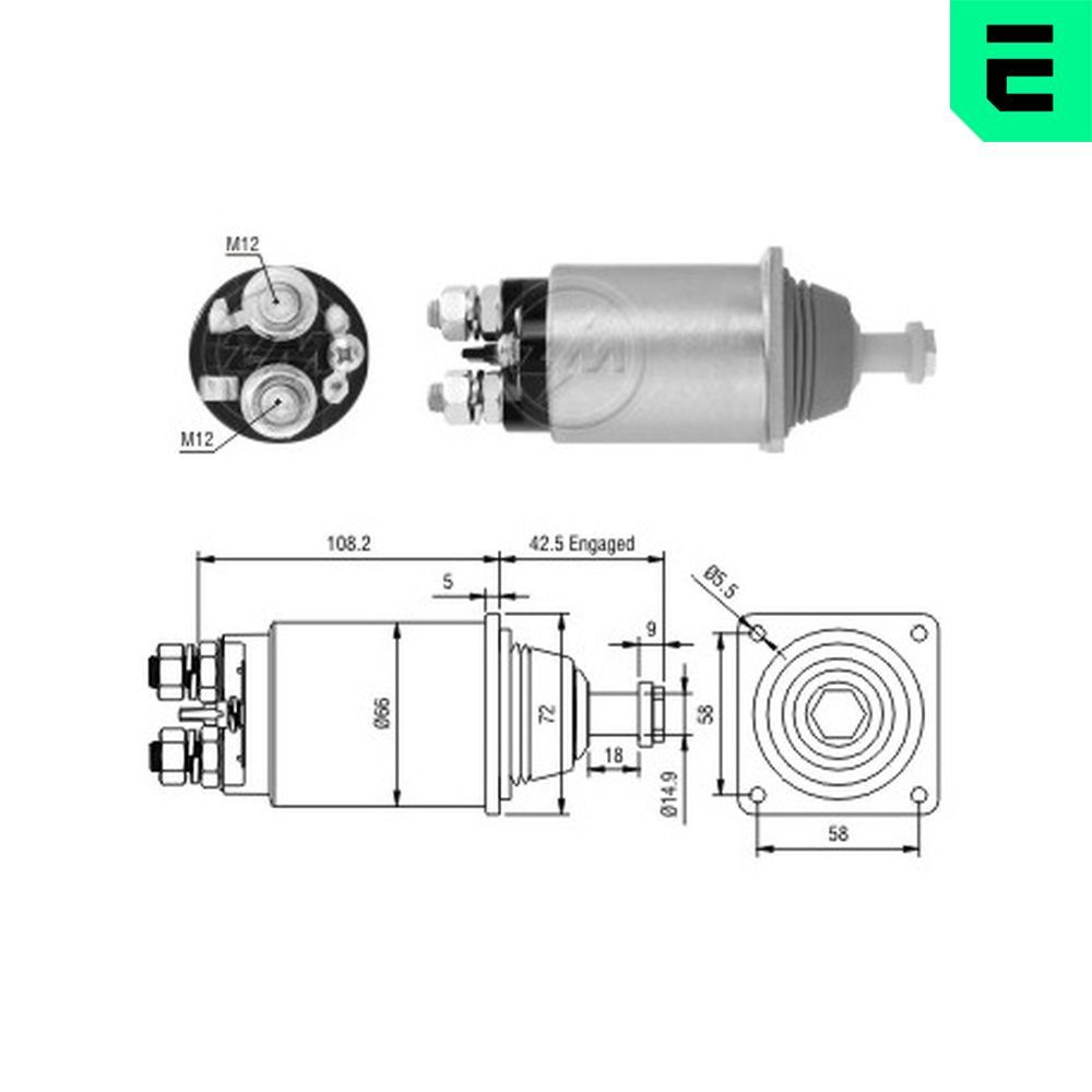 Втягуюче реле стартера ERA ZM1833 - zapix