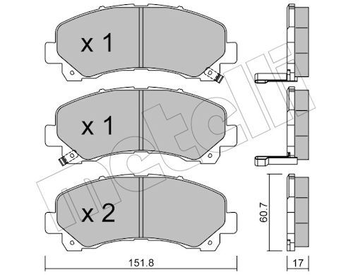 Гальмівні колодки дискові METELLI 2209020 - zapix