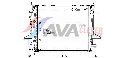 Радіатор охолодження двигуна AVA QUALITY COOLING AU2198 - zapix