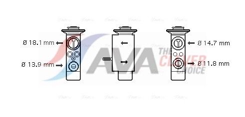 Клапан ТРВ (терморегулюючий клапан) AVA QUALITY COOLING BW1085 - zapix
