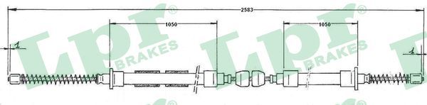 Трос ручного гальма LPR C0605B - zapix