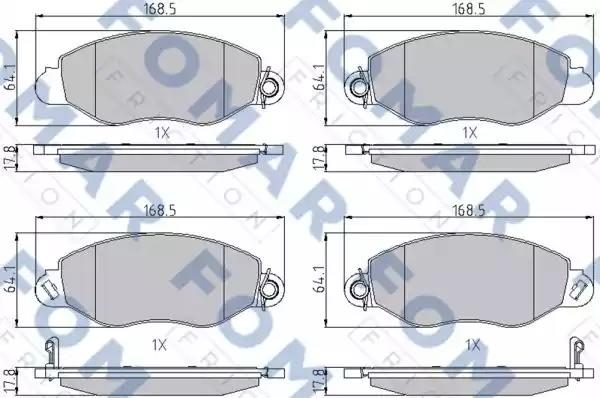 Гальмівні колодки дискові FOMAR FRICTION FO684781 - zapix