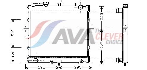 Радіатор охолодження двигуна AVA QUALITY COOLING KAA2022 - zapix