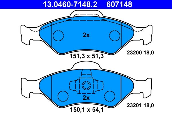 Гальмівні колодки дискові ATE 13046071482 - zapix