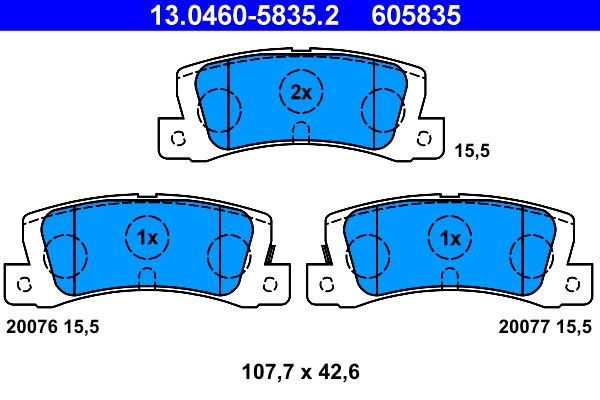 Гальмівні колодки дискові ATE 13046058352 - zapix