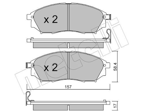 Гальмівні колодки дискові METELLI 2208190 - zapix