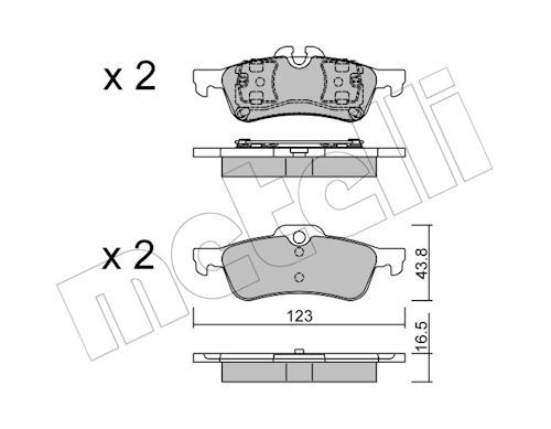 Гальмівні колодки дискові METELLI 2205560 - zapix