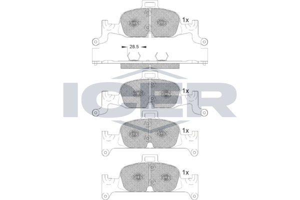 Гальмівні колодки дискові ICER 182279 - zapix