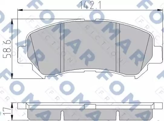 Гальмівні колодки дискові FOMAR FRICTION FO933681 - zapix