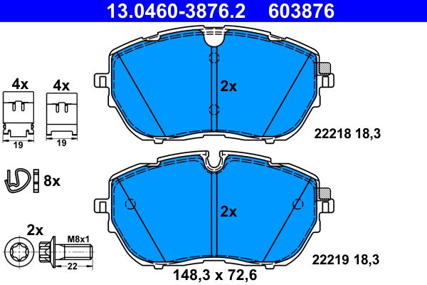 Гальмівні колодки дискові ATE 13046038762 - zapix