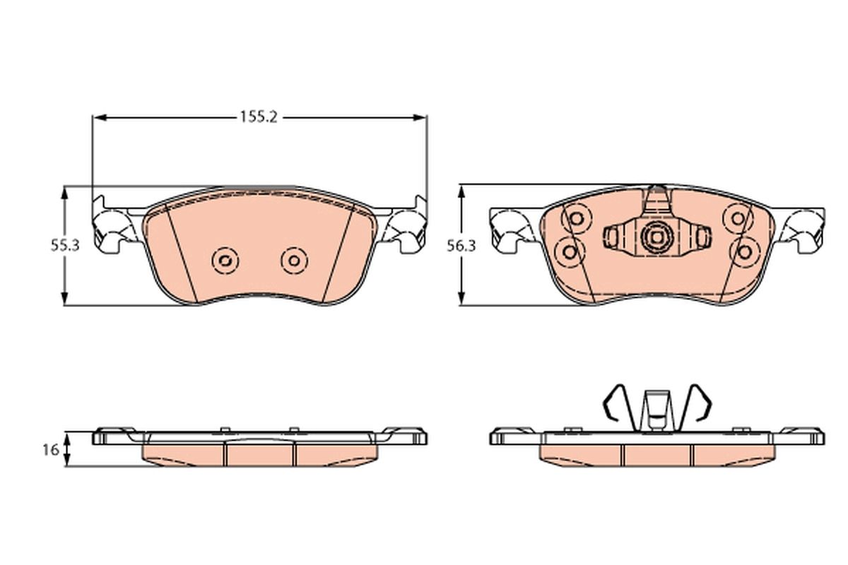 Гальмівні колодки дискові TRW GDB2261 - zapix