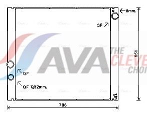Радіатор охолодження двигуна AVA QUALITY COOLING AUA2207 - zapix