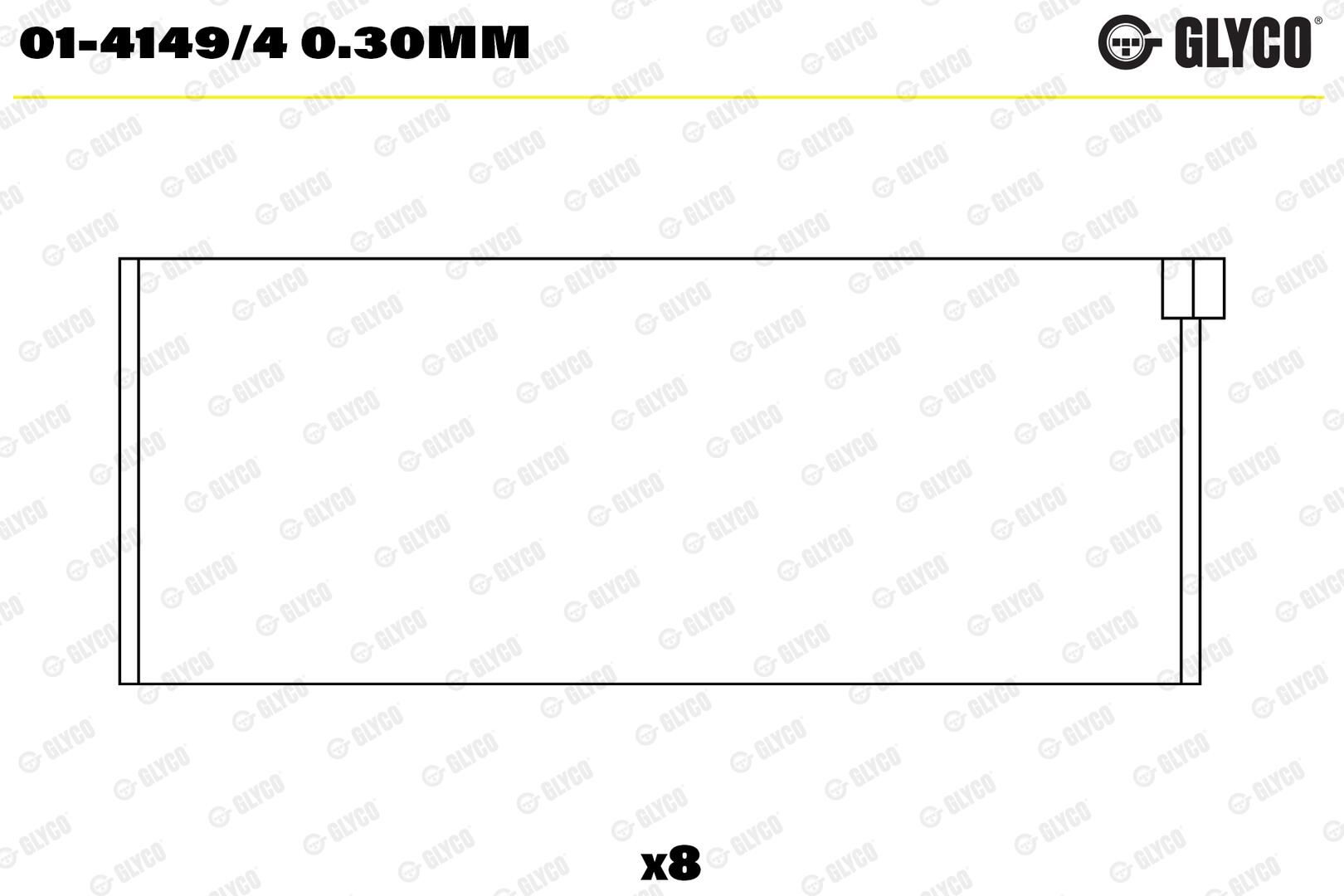 Вкладиші шатунні GLYCO 0141494030MM - zapix