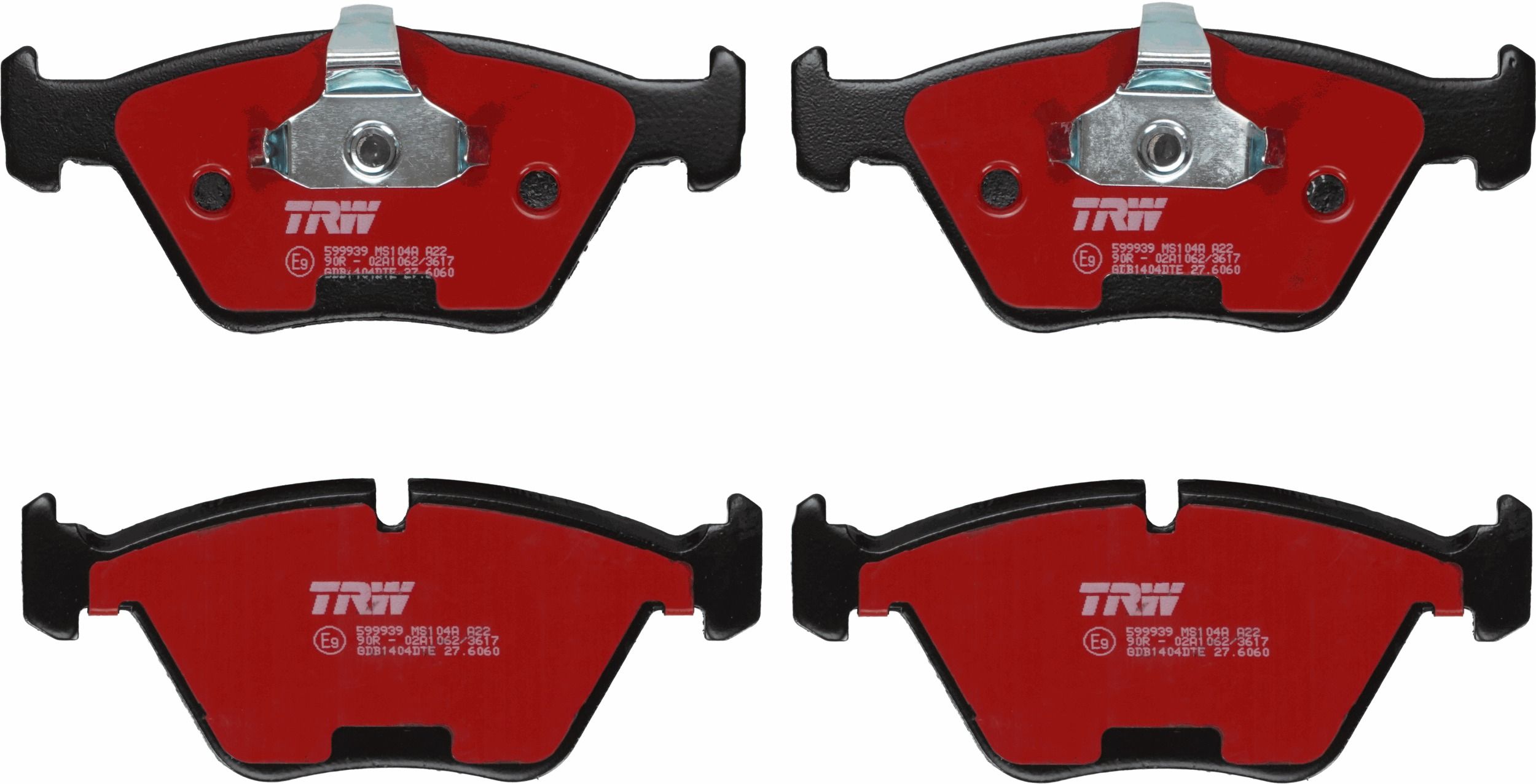 Гальмівні колодки дискові TRW GDB1404DTE - zapix