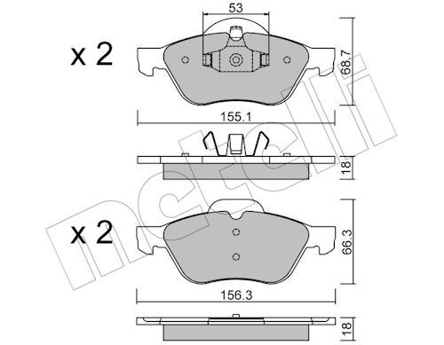 Гальмівні колодки дискові METELLI 2203350 - zapix