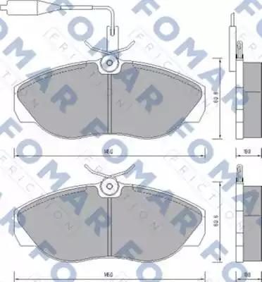 Гальмівні колодки дискові FOMAR FRICTION FO629481 - zapix