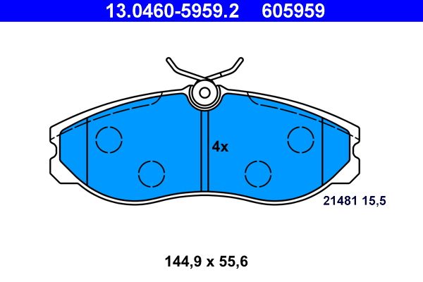 Гальмівні колодки дискові ATE 13046059592 - zapix