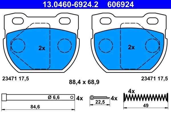 Гальмівні колодки дискові ATE 13046069242 - zapix