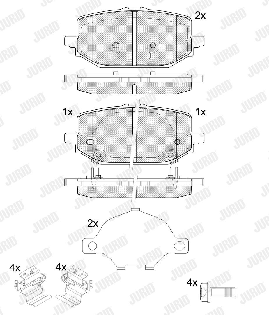 Гальмівні колодки дискові JURID 574352J - zapix