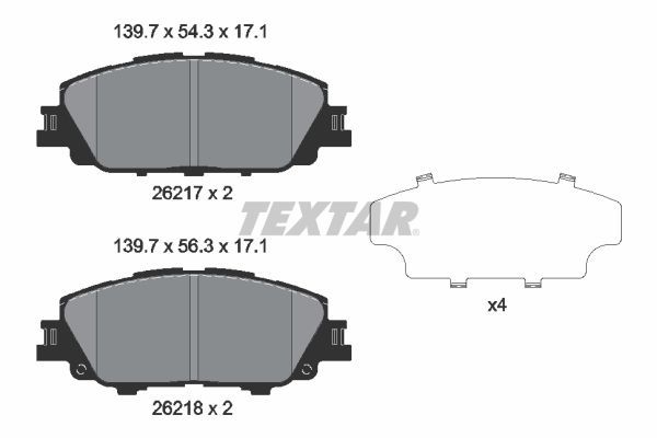 Гальмівні колодки дискові TEXTAR 2621701 - zapix