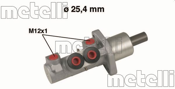 Головний гальмівний циліндр METELLI 050606 - zapix