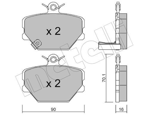 Гальмівні колодки дискові METELLI 2203410 - zapix