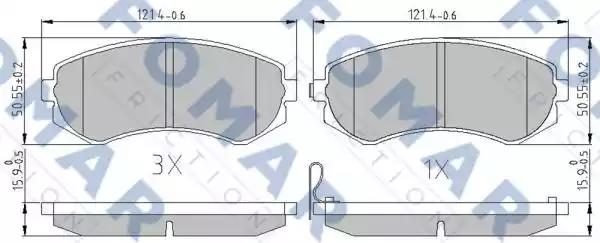 Гальмівні колодки дискові FOMAR FRICTION FO679781 - zapix