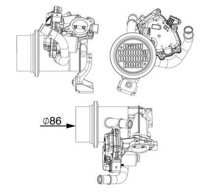 Радіатор EGR MAHLE CE18000P - zapix