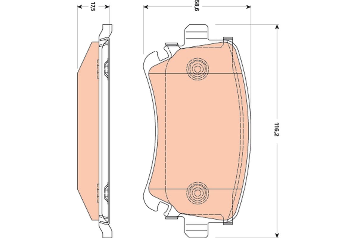 Гальмівні колодки дискові TRW GDB1769 - zapix