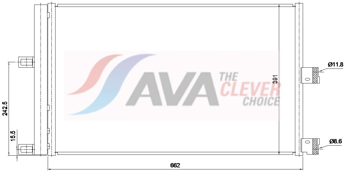 Радіатор кондиціонера AVA QUALITY COOLING TE5007D - zapix