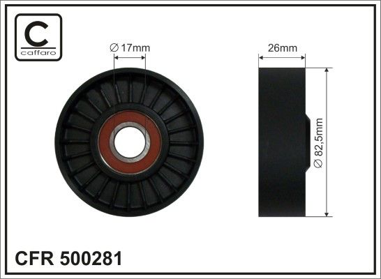 Ролик натяжний ременя приводного CAFFARO 500281 - zapix