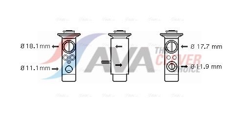 Клапан ТРВ (терморегулюючий клапан) AVA QUALITY COOLING MS1124 - zapix