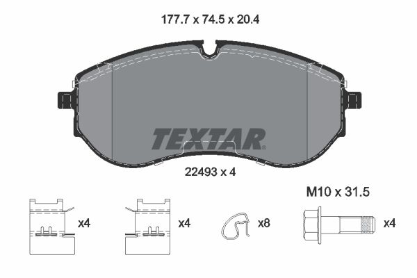 Гальмівні колодки дискові TEXTAR 2249301 - zapix