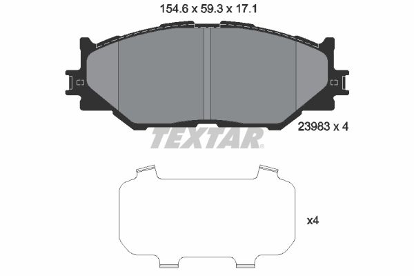 Гальмівні колодки дискові TEXTAR 2398301 - zapix