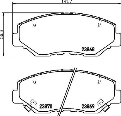 Гальмівні колодки дискові NISSHINBO NP8004 - zapix