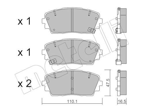 Гальмівні колодки дискові METELLI 2209410 - zapix