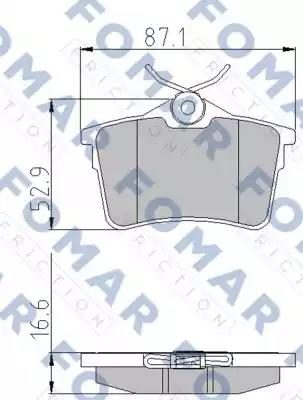 Гальмівні колодки дискові FOMAR FRICTION FO935781 - zapix