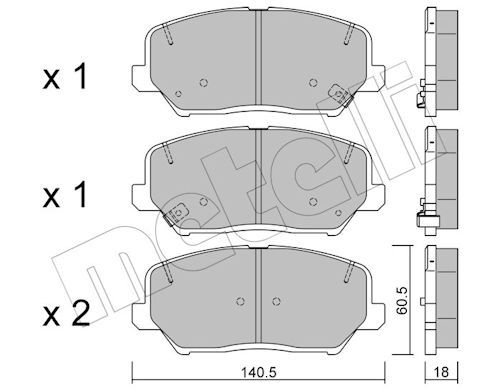 Гальмівні колодки дискові METELLI 2209970 - zapix