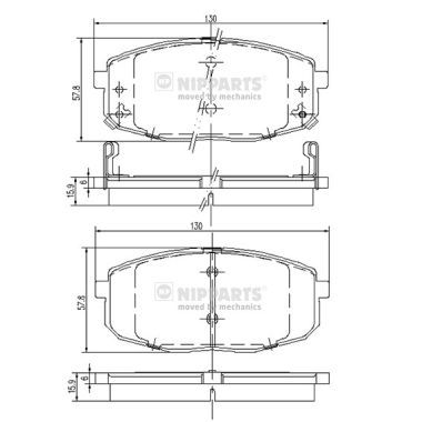 Гальмівні колодки дискові NIPPARTS J3600319 - zapix