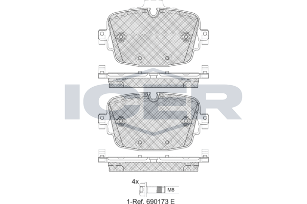 Гальмівні колодки дискові ICER 182341 - zapix