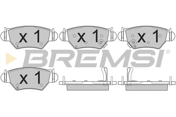 Тормозные колодки дисковые BREMSI BP2812