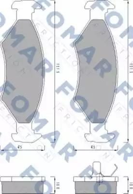 Гальмівні колодки дискові FOMAR FRICTION FO430981 - zapix