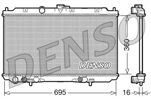 Радіатор охолодження двигуна DENSO DRM46028 - zapix