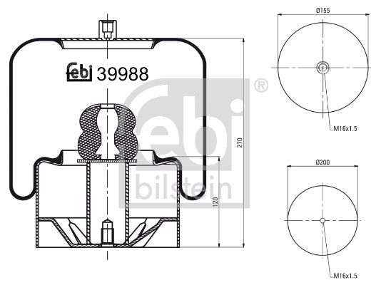 Пневматична підвіска FEBI BILSTEIN 39988 - zapix