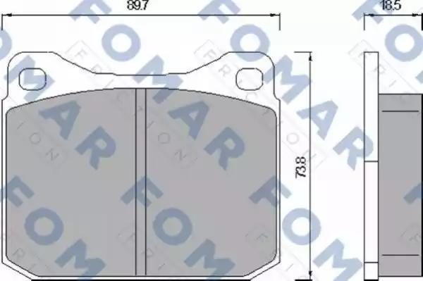 Гальмівні колодки дискові FOMAR FRICTION FO467883 - zapix