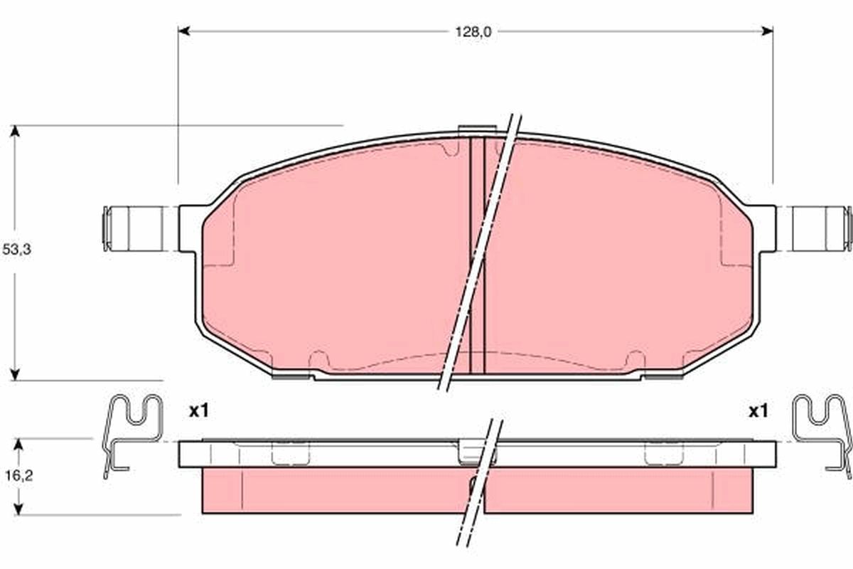 Гальмівні колодки дискові TRW GDB3153 - zapix