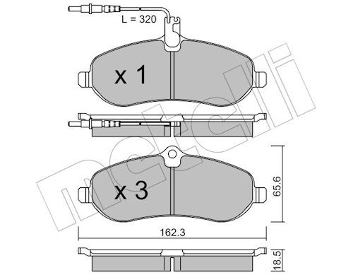 Гальмівні колодки дискові METELLI 2207070 - zapix