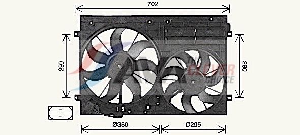 Вентилятор системи охолодження AVA QUALITY COOLING VN7551 - zapix