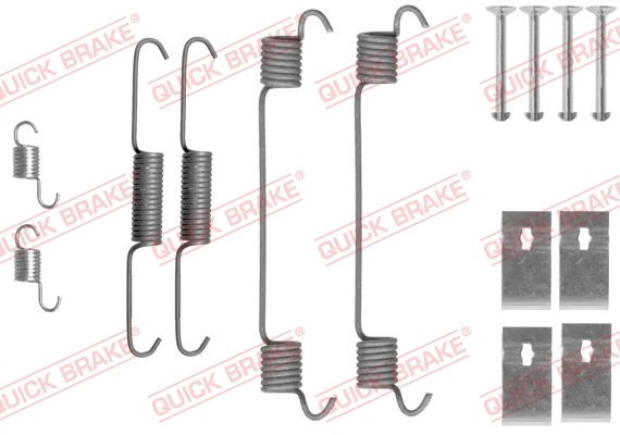 Монтажний комплект барабанних гальмівних колодок QUICK BRAKE 1050860 - zapix