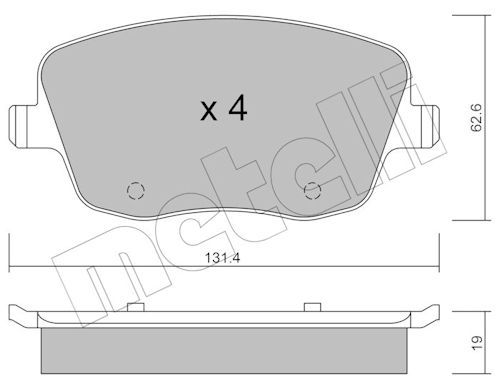 Гальмівні колодки дискові METELLI 2205470 - zapix